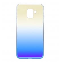 Силиконов калъф / гръб / TPU Ombre Case за Samsung A8 2018 A530F - преливащ / златисто и синьо