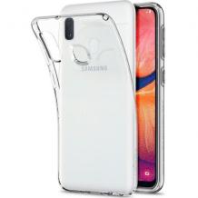 Луксозен силиконов калъф / гръб / TPU 2.0mm за Samsung A20e - прозрачен
