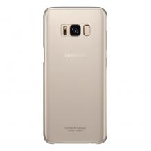 Оригинален гръб Clear Cover EF-QG955CFEGWW за Samsung S8 Plus G955 - прозрачен / Gold