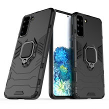 Силиконов гръб TPU кейс Ring Armor Case с твърда част за Samsung S22 5G - черен