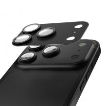 Високо качествен протектор Etteri за задна камера пълна защита за iPhone 17 Pro - Черен