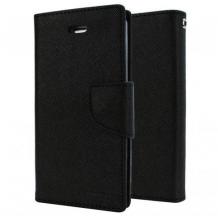 Кожен калъф Flip тефтер със стойка MERCURY Fancy Diary за Samsung A02s - черен