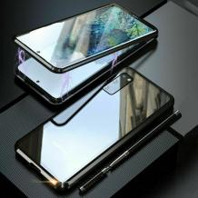Магнитен калъф Bumper Case 360° FULL за Samsung S20 FE - прозрачен / черна рамка