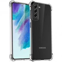 Удароустойчив силиконов калъф / гръб / TPU кейс за Samsung S21 FE 5G - прозрачен
