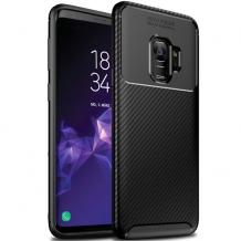 Луксозен силиконов калъф / гръб / TPU Auto Focus за Samsung S9 G960 - черен / Carbon