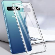 Луксозен силиконов калъф / гръб / TPU Oucase Ultra Slim Series за Samsung S10 Plus - прозрачен