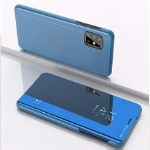 Луксозен калъф огледален Clear View Cover с твърд гръб за Xiaomi Mi Note 10 / Note 10 Pro - син