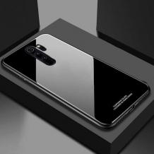 Луксозен стъклен твърд гръб за Xiaomi Redmi 9 - черен