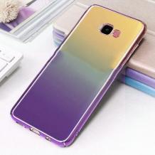 Силиконов калъф / гръб / TPU за Samsung J3 J330 2017 - преливащ / златисто и лилаво