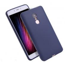 Луксозен силиконов калъф / гръб / TPU Soft Jelly Case за Xiaomi RedMi Note 4 / RedMi Note 4X - тъмно син