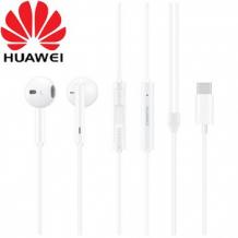 Оригинални стерео слушалки / handsfree / за Huawei Mate 30 Pro Type-C - бели
