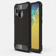 Силиконов гръб TPU Spigen Hybrid с твърда част за Samsung A20s - черен
