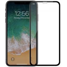 3D full cover Tempered glass screen protector Apple iPhone XR / Извит стъклен скрийн протектор Apple iPhone XR - черен