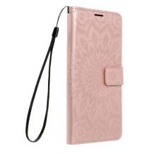 Кожен калъф Mezzo Book със стойка за Apple iPhone 13 Pro Max 6.7" – Rose Gold