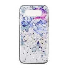 Луксозен силиконов калъф / гръб / TPU за Samsung S10 Lite / S10e - Далия / блестящи частици