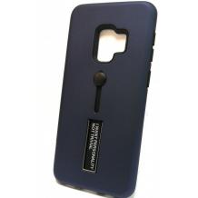 Луксозен гръб Vennus Hybrid Armor със стойка за Samsung A8 2018 A530F - тъмно син