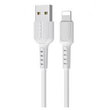 USB кабел за зареждане и пренос на данни / iPhone USB кабел BOROFONE BX16 1m. FAST - бял
