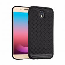 Луксозен силиконов калъф / гръб / TPU i-Zore за Samsung J5 2017 J530 - черен / плетеница
