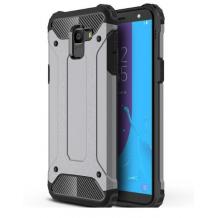 Силиконов гръб TPU Spigen Hybrid с твърда част за Samsung J6 2018 - сив