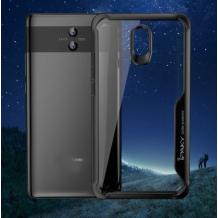 Луксозен твърд гръб със силиконов кант IPAKY за Samsung J7 2017 J730 - прозрачен / черен кант