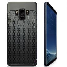 Силиконов калъф / гръб / TPU Qiange Pattern за Samsung J7 Duo 2018 - черен