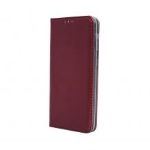Кожен калъф Magnet Book със стойка за Samsung A13 4G – бордо