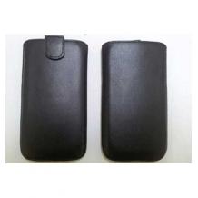 Кожен калъф с издърпване за Samsung S3 mini S III SIII Mini I8190 , S7562- черен
