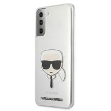 Силиконов гръб Karl Lagerfeld за Samsung S21 - прозрачен / Karl Head
