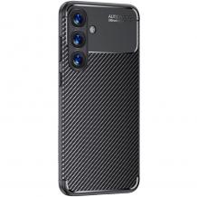 Луксозен силиконов калъф / гръб / кейс за Samsung S26 - черен / Carbon
