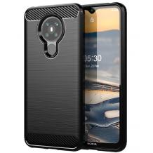 Силиконов калъф / гръб / TPU за Nokia 5.3 - черен / carbon