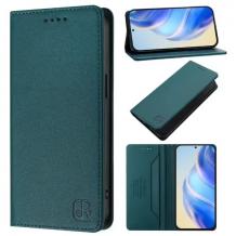 Кожен калъф Flip тефтер Magnetic Book Pro със стойка за Samsung A16 - тъмнозелен