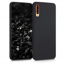 Луксозен силиконов гръб Silicone Cover за Samsung A70 - черен