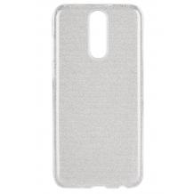 Луксозен силиконов калъф / гръб / TPU зa Huawei Mate 10 Lite - сребрист / брокат