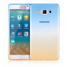 Силиконов гръб / калъф / TPU за Samsung J3 2016 J320 - синьо и жълто / преливащ