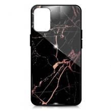 Луксозен гръб за Huawei P30 lite - мрамор / черен
