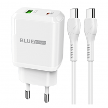 Зарядно устройство BLUE Power BCN5 PD20W QC3.0 220V с кабел 1м Тype C -Тype C