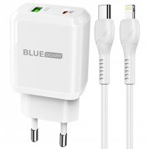 Зарядно устройство BLUE Power BLN5 PD20W QC3.0 220V с кабел 1м Lightning - Type C