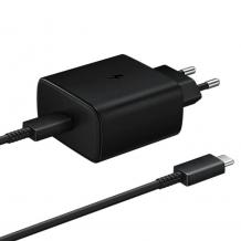 Оригинално зарядно устройство за Samsung S22 Plus 5G EP-TA845 Super Fast Charging 45W / Type-C - черно