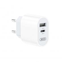 Зарядно устройство преходник адаптер 220V XO-L97 с USB и Type C изход 2.4A