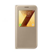 Оригинален калъф S-View Standing Cover EF-CA520PFEGWW за Samsung A5 2017 A520 - златисит