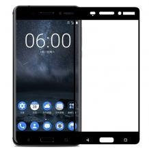 3D full cover Tempered glass Full Glue screen protector Nokia 5 2017 / Извит стъклен скрийн протектор с лепило от вътрешната страна за Nokia 5 2017 - черен
