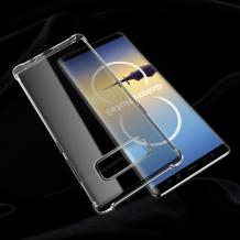 Луксозен силиконов калъф / гръб / TPU ROCK Fence S Series за Samsung Note 8 N950 - прозрачен
