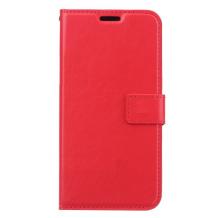 Кожен калъф Flip тефтер Flexi със стойка за Xiaomi Redmi Note 8T - червен