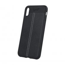 Луксозен кожен гръб Beeyo Elegance Case за Samsung A8 2018 A530F - черен