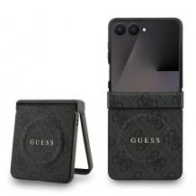 Оригинален калъф / гръб / GUESS 4G Ring Classic Logo с безжично зареждане MagSafe кейс за Samsung Z Flip 7 - черен
