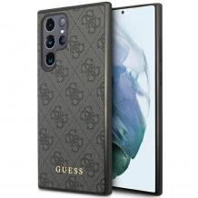 Оригинален калъф / гръб / GUESS 4G Metal Gold Logo кейс за Samsung S24 Ultra - черен