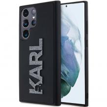 Оригинален калъф / гръб / Karl Lagerfeld 3D Glitter Logo кейс за Samsung S24 Ultra - черен Karl