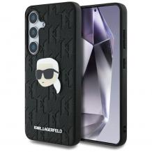Оригинален силиконов калъф / гръб / Karl Lagerfeld кейс за Samsung S25 Ultra - черен Karl Head