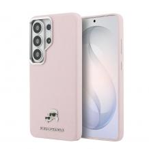 Оригинален калъф / кейс Karl Lagerfeld Saffiano KC Metal Logo MagSafe Samsung S26 Ultra - Розов гръб