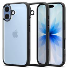 Оригинален гръб / кейс / Spigen Ultra Hybrid Case за Apple iPhone 17 (6.3) - прозрачен / черен кант